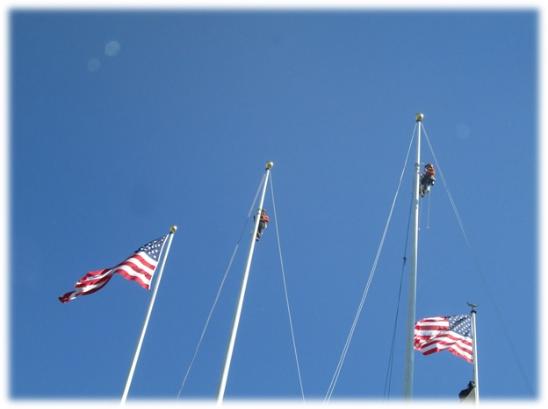 548x409 Flagpole Services - Flag Pole Painting