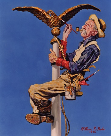 367x450 Inspired By Norman! The Paintings Of William R. Beebe - Flag Pole Painting