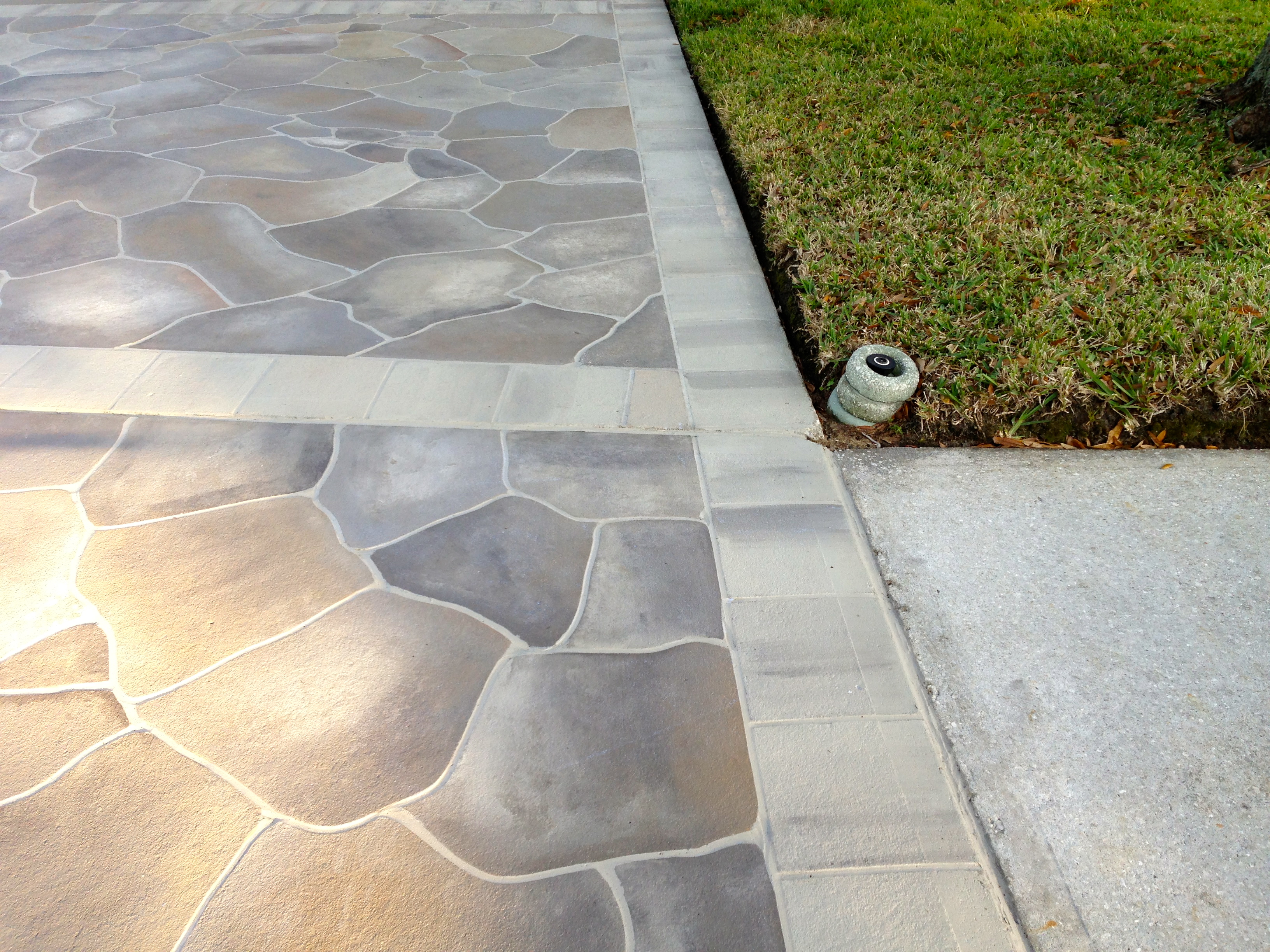 3264x2448 Concrete Designs Florida Driveway Decorating Ideas - Flagstone Painting