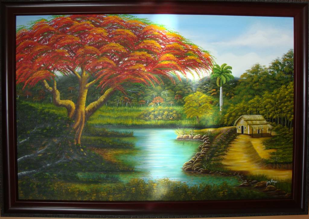 1024x726 Flamboyan En Rivera 1 Jose Lora - Flamboyan Painting