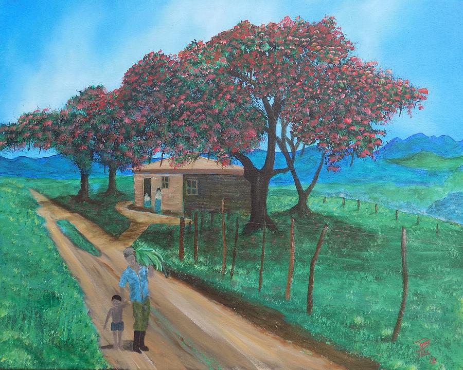 900x720 Flamboyan Painting By Tony Rodriguez - Flamboyan Painting