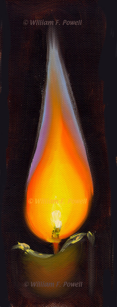 375x983 Free Painting Lesson How To Paint A Candle, Flame And Fire - Flame Painting