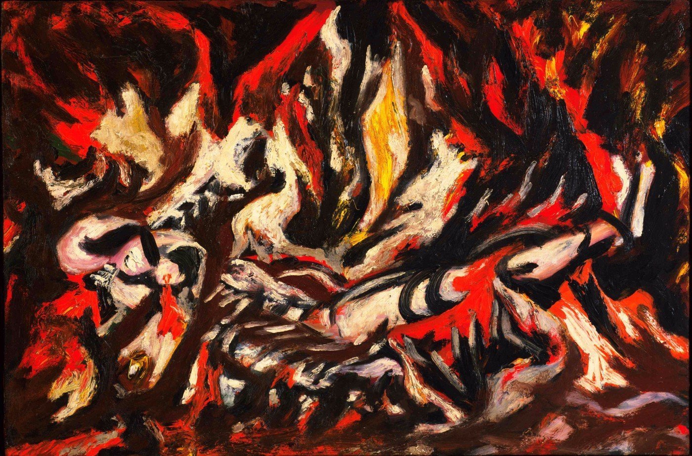 1400x923 Jackson Pollock - Flame Painting