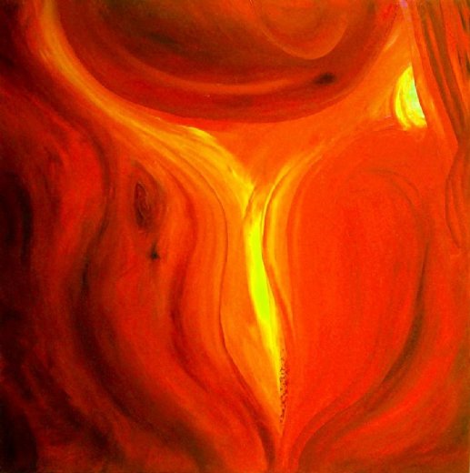 517x520 Original Paintings Flame Painting - Flame Painting