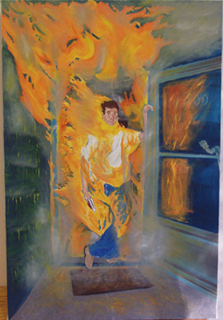 317x455 Flame Painting Paper Ball Designspaper Ball Designs - Flame Painting