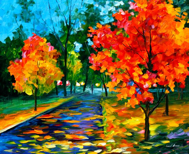 640x523 Leonid Afremov, Oil On Canvas, Palette Knife, Buy Original - Flame Painting Online