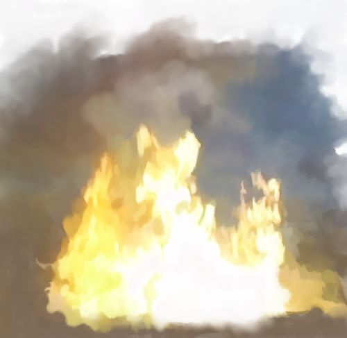 500x487 Painting Flames In Oil Made Easy - Flame Painting Online