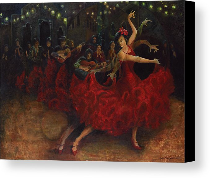 678x575 Flamenco Dancer Canvas Print Canvas Art By Anika Ferguson - Flamenco Dancer Canvas Painting