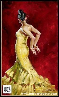 249x411 Online Shop Hand Made Spanish Woman Lady Wall Painting Flamenco - Flamenco Dancer Canvas Painting