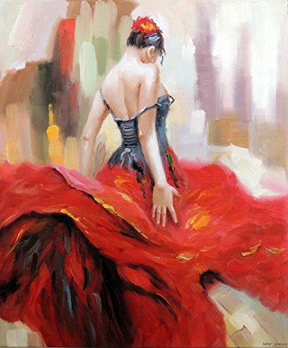 414x500 Jonathanoutletstore Flamenco Dancer Spanish High - Flamenco Dancer Canvas Painting