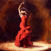 180x180 Flamenco Dancer Rhythm Of Flamenco Painting Anysize 50% Off - Flamenco Dancer Oil Painting