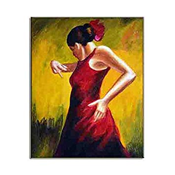 355x355 Spanish Style Flamenco Dancer Oil Painting Hd Wall Art - Flamenco Dancer Oil Painting