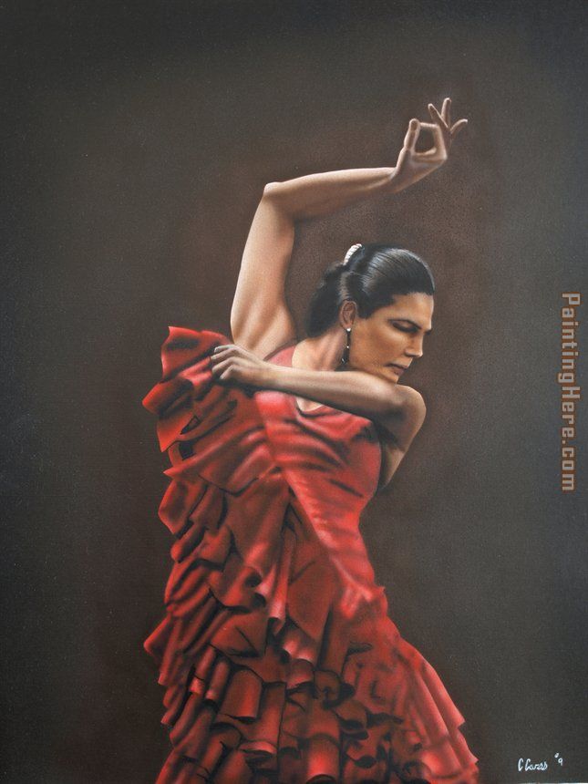 645x860 Flamenco Dancer Flamenco Dancer 3 Painting Anysize 50% Off - Flamenco Dancer Painting