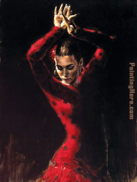 527x700 Flamenco Dancer Lunaresnegros Ii Painting Anysize 50% Off - Flamenco Dancer Painting