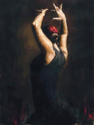 375x500 Flamenco Dancer Flamencoiv Painting 50% Off - Flamenco Dancer Painting