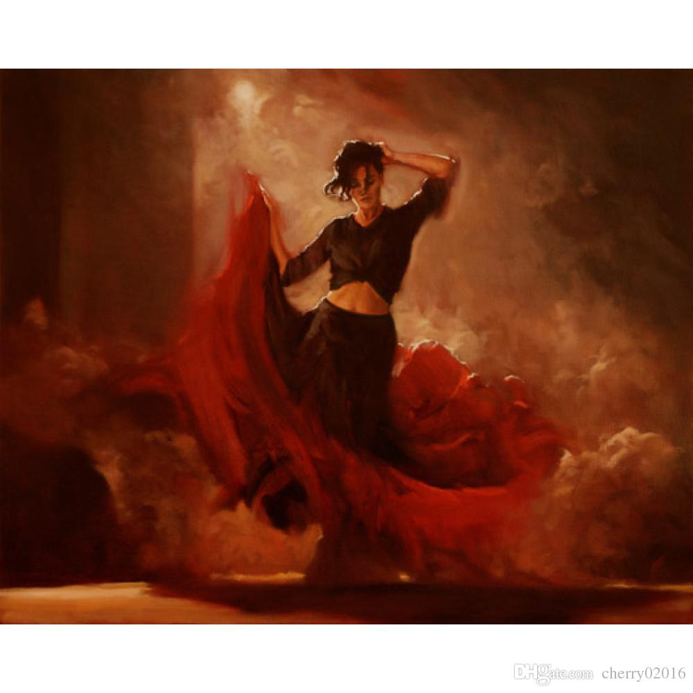 1000x1000 2018 Flamenco Dancer Paintings For Living Room Wall Mark Spain - Flamenco Dancer Painting