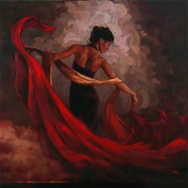 270x270 Flamenco Dancer Burning Desire Painting 50% Off - Flamenco Dancer Painting