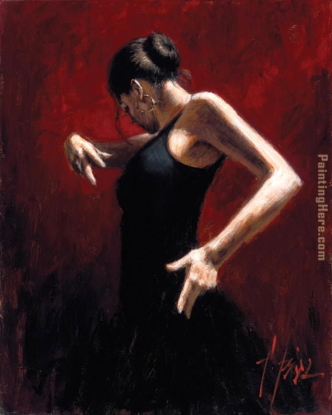 680x850 Flamenco Dancer El Baile Del Flamenco En Rojo I Painting Anysize - Flamenco Painting