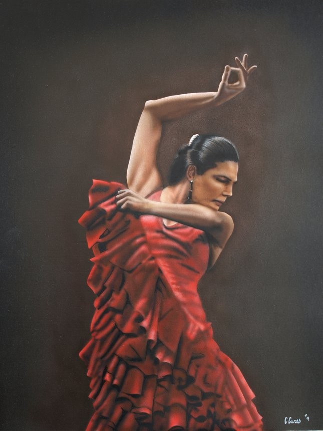 645x860 Flamenco Dancer Flamenco Dancer 3 Painting Best Paintings For Sale - Flamenco Painting