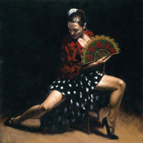 500x500 Flamenco Dancer Sevillana Painting 50% Off - Flamenco Painting