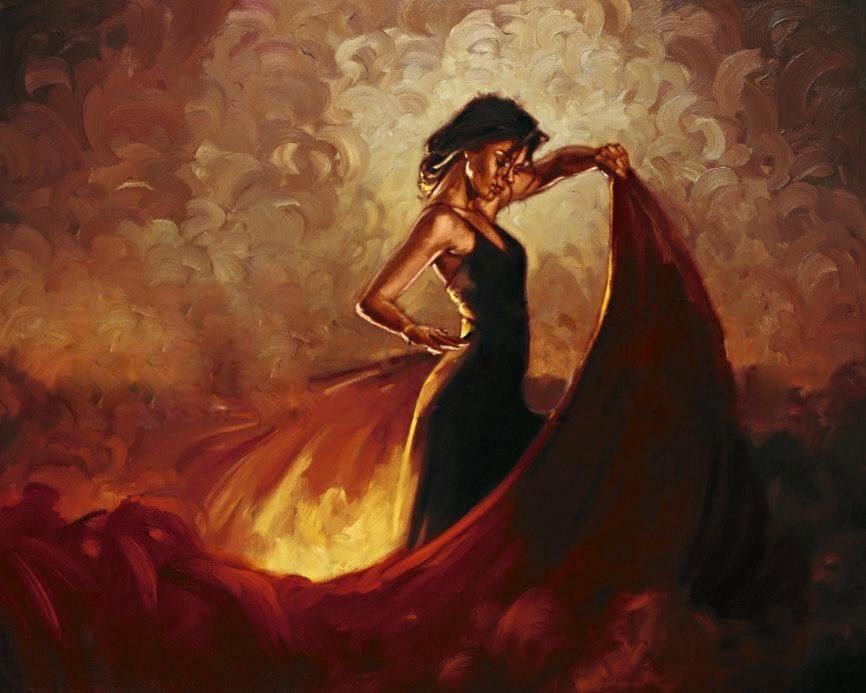 866x693 Large Canvas Oil Painting For Bedroom Spanish Flamenco Dancer Pop - Flamenco Painting