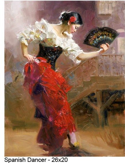 435x570 Pino Daeni (1939 2010) Was An Italian Impressionist Book - Flamenco Painting