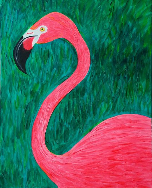 530x658 Pink Flamingo Acrylic Painting Arts Amp Crafts Social Club, Florida - Flamingo Painting