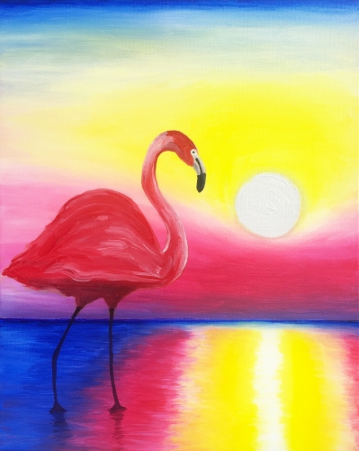 399x500 Boston Pizza Markham - Flamingo Painting