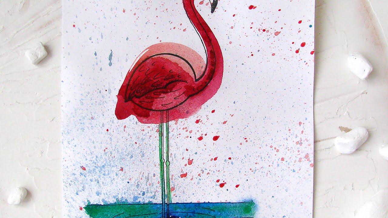 1280x720 How To Paint A Magnificent Flamingo - Flamingo Painting Abstract