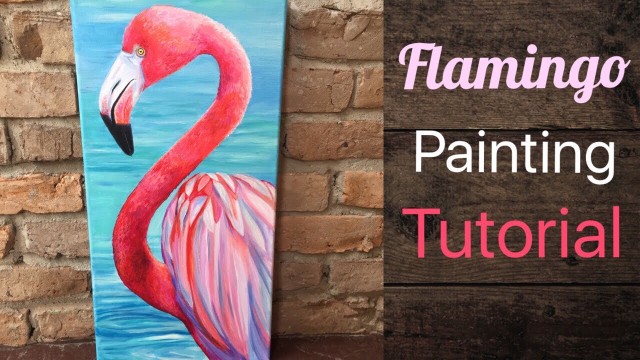 1280x720 Flamingo Acrylic Painting Tutorial - Flamingo Painting Acrylic
