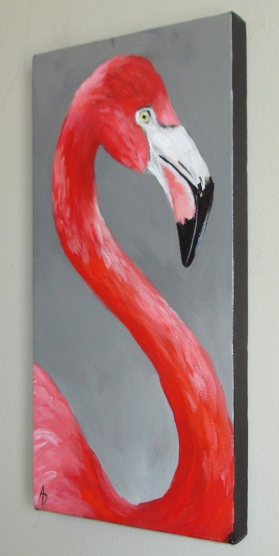 570x1134 Pin By Linda Conner On Birds Flamingo, Paintings - Flamingo Painting Acrylic