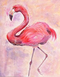 233x300 Flamingo, Acrylic Fine Artgiclee Print, Wall Art, Painting - Flamingo Painting Acrylic