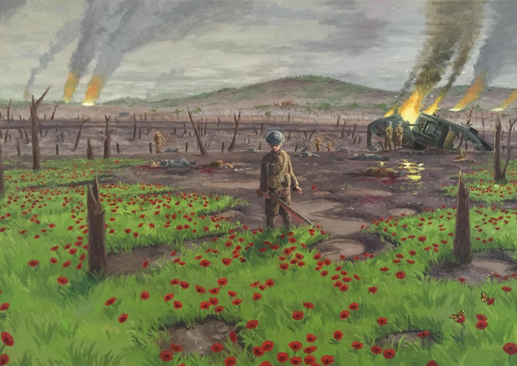 1061x752 In Flanders Fields By Atteez - Flanders Field Painting