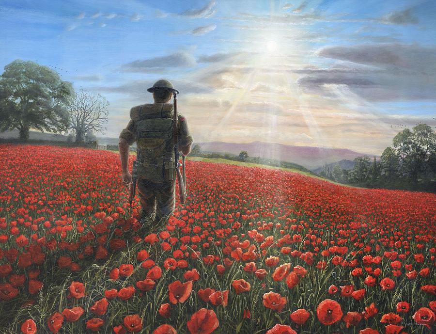 900x689 Tommy Painting By Richard Harpum - Flanders Field Painting