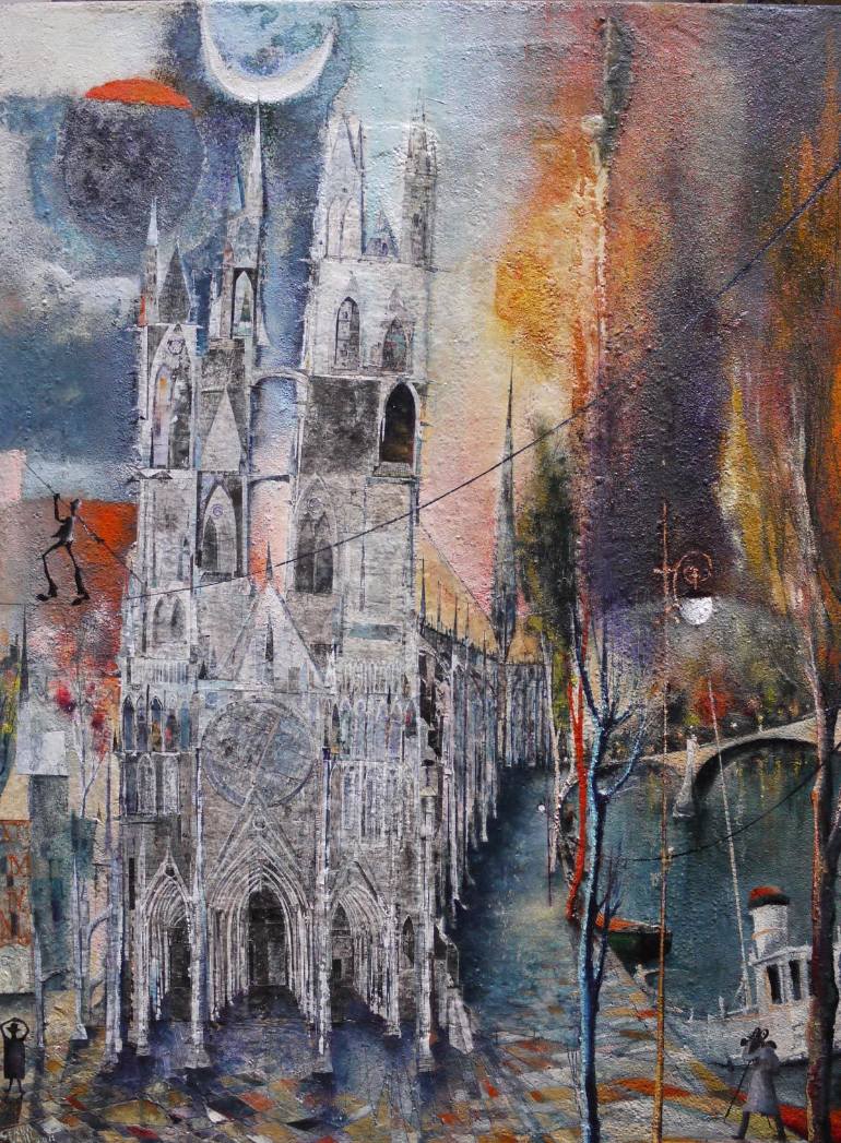 770x1047 Saatchi Art Le Painting By Gianluigi Serravalli - Flaneur Painting