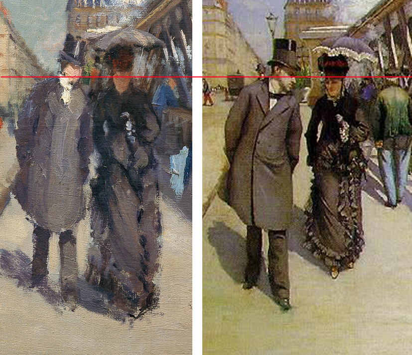 827x713 Surface Fragments Gustave Caillebotte Mystery In The Making - Flaneur Painting