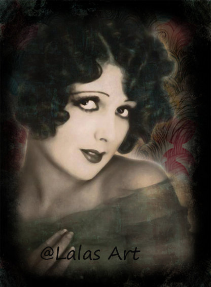 416x567 Vintage Painting Of A Young Woman Flapper Girl 1920s Retro - Flapper Girl Painting