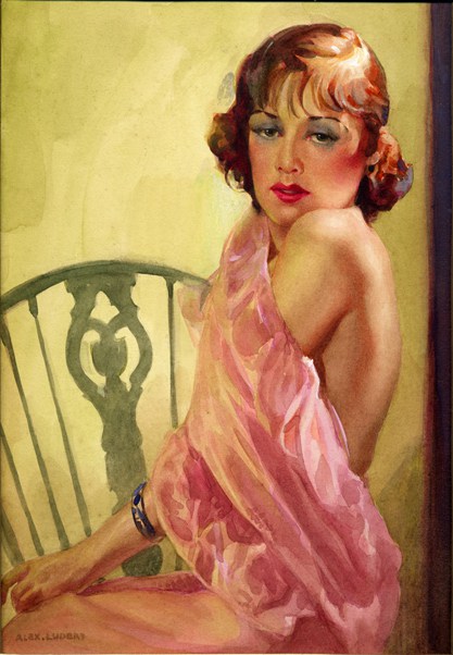 417x602 A 1930s Flapper Girl - Flapper Girl Painting