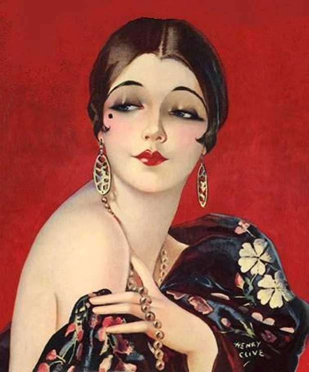 620x746 Silentcuriosity Henry Clive (1882 - Flapper Girl Painting