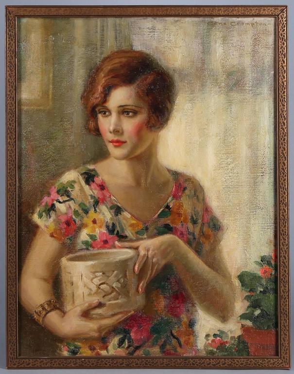 605x768 Edna Crompton - Flapper Girl Painting