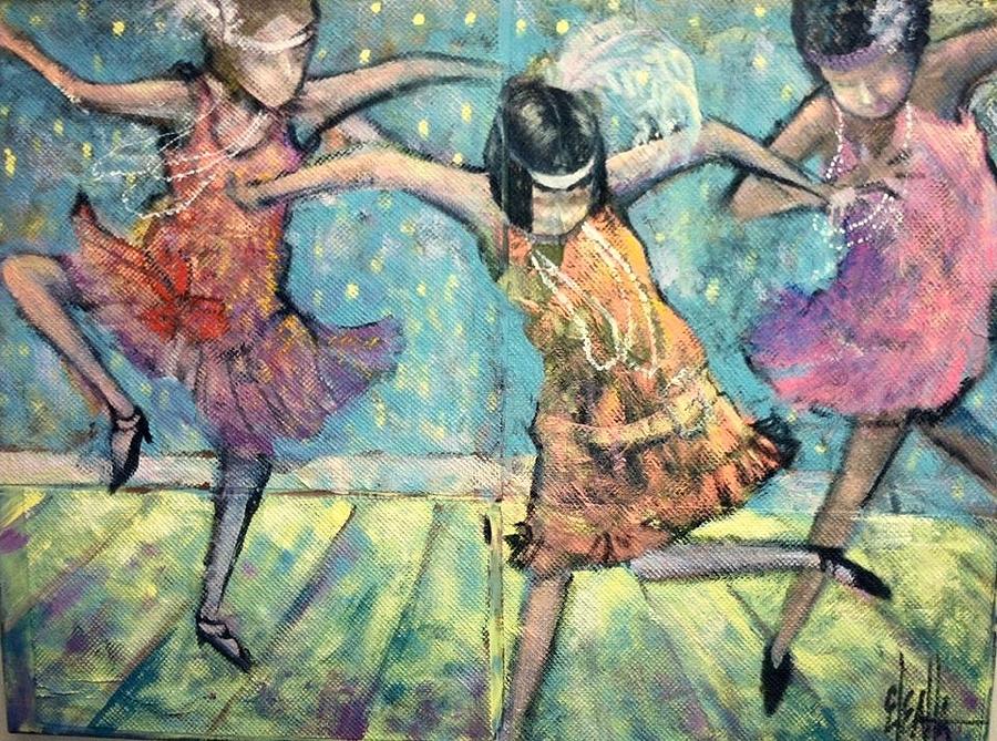 900x669 Flappers Painting By Eleatta Diver - Flapper Painting