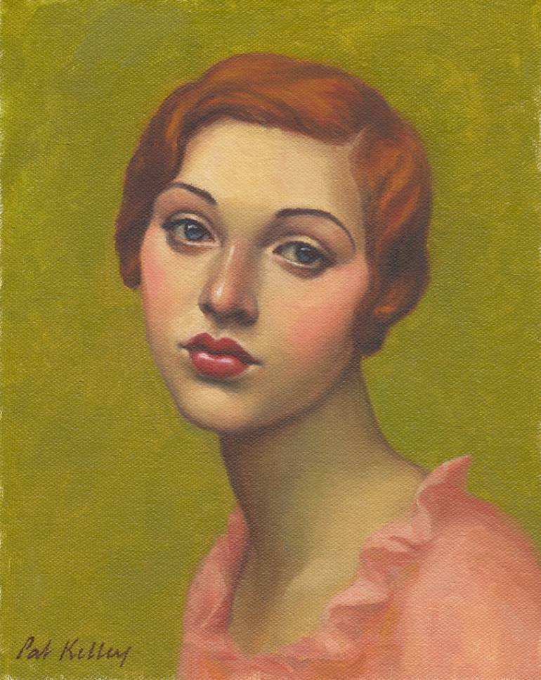 770x967 Saatchi Art A Redheaded Flapper Painting By Pat Kelley - Flapper Painting
