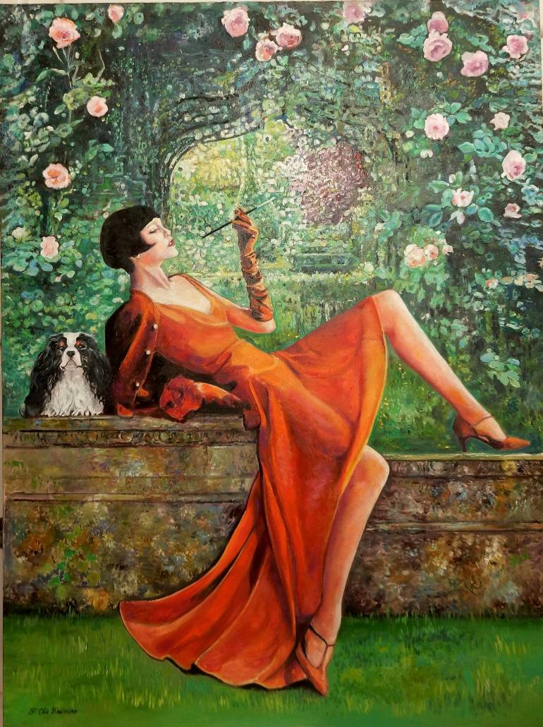 770x1030 Saatchi Art Flapper Painting By Floria Otis Rosimiro - Flapper Painting