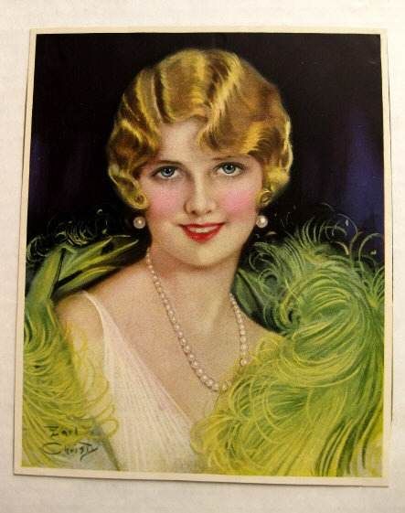 443x561 1920s painting woman shawl Here Is A Cute Pin I Found On Ebay - Flapper Painting