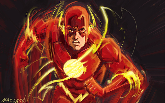 576x360 New Pieces The Flash Painting Jose Marzan Jr - Flash Painting
