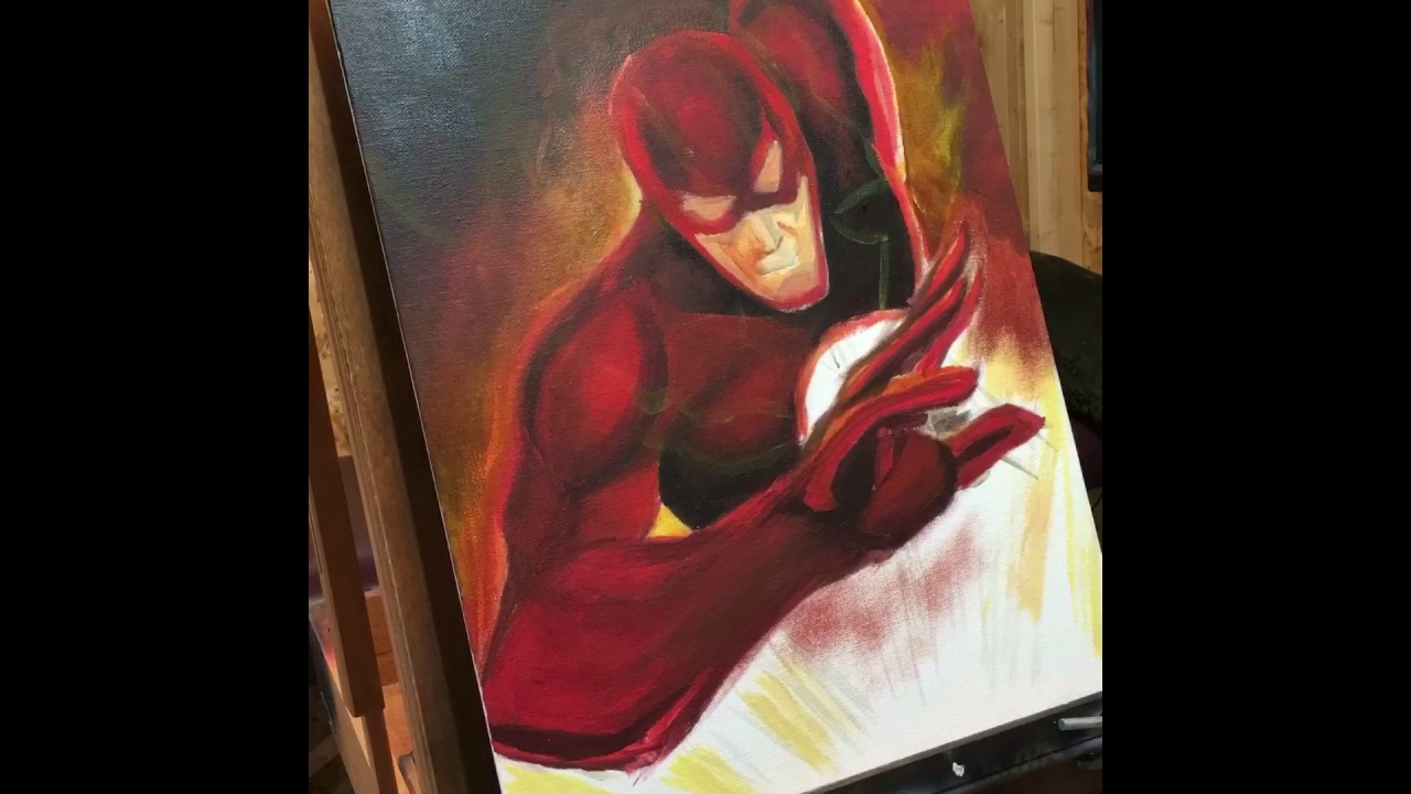1280x720 The Flash Acrylic Painting Time Lapse - Flash Painting