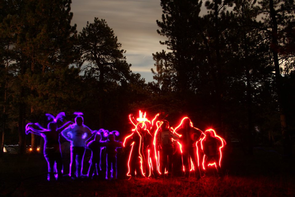 960x640 Then She Made Light Painting In The Dark - Flashlight Painting