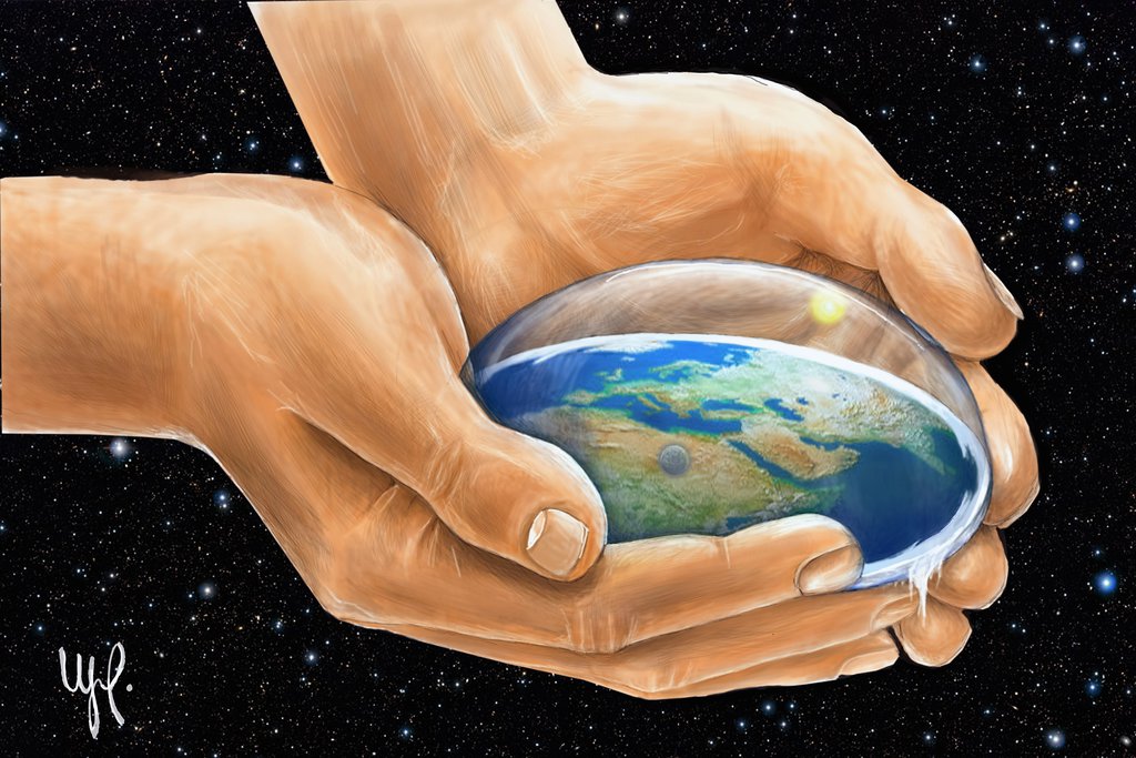 1024x683 Flat Earth By Upacers - Flat Earth Painting