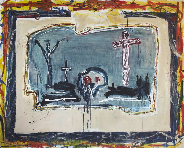 770x617 Saatchi Art Flat Earth Painting By Ralph Cutillo - Flat Earth Painting