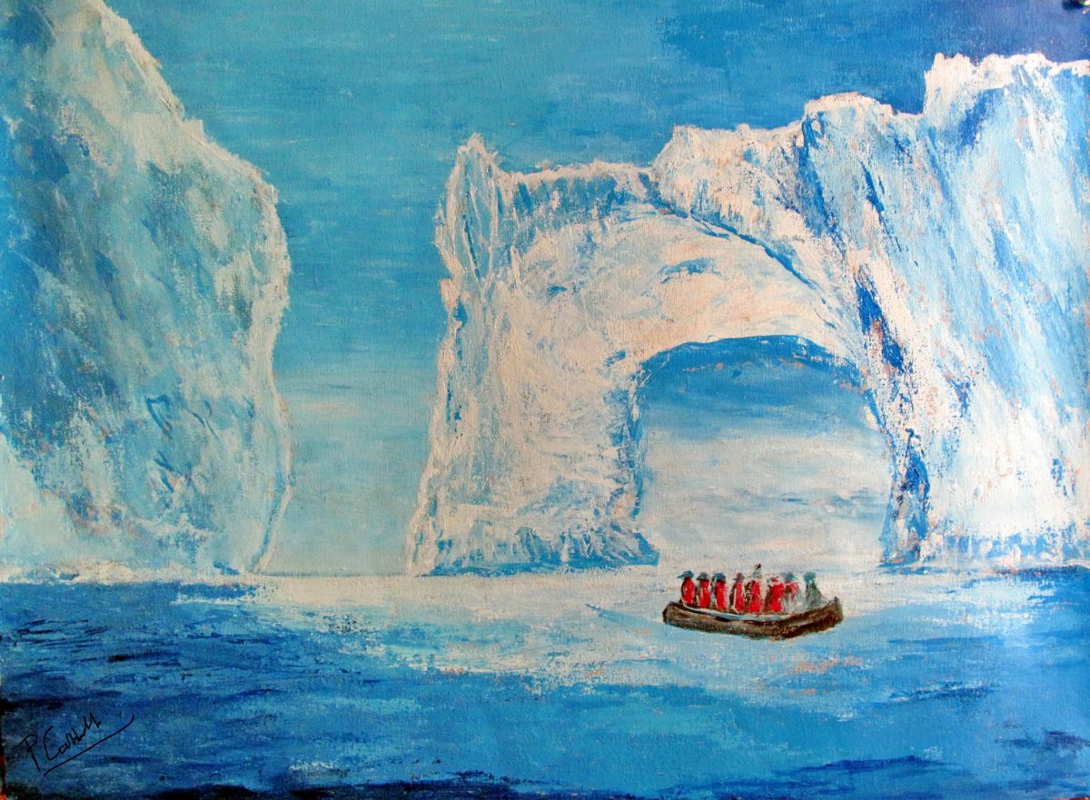 1200x881 Trip To Antarctica Flat Earth (Pieropaintingart) - Flat Earth Painting